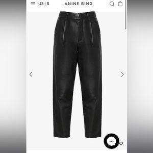 Anine Bing leather trousers